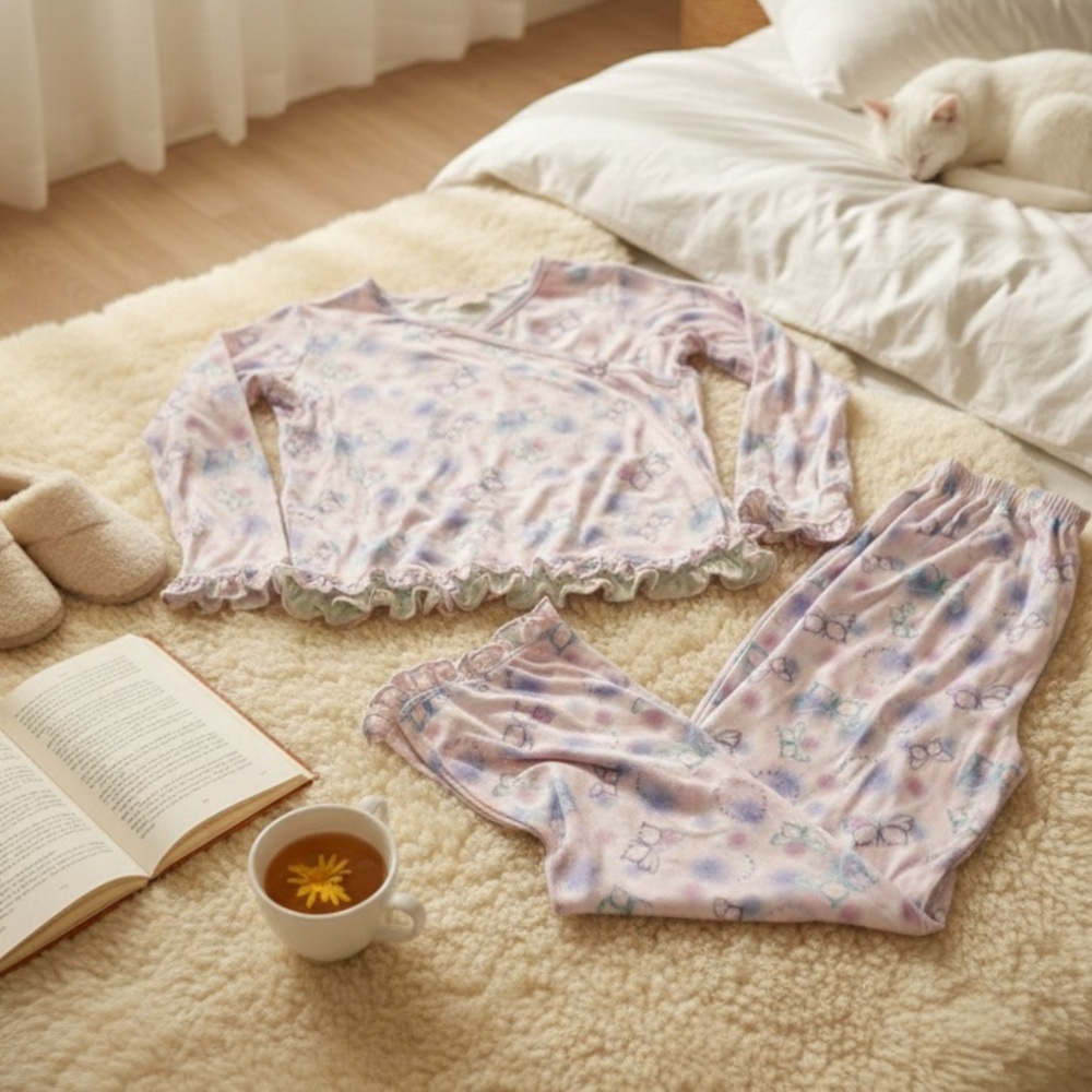 Girls butterfly pajama set